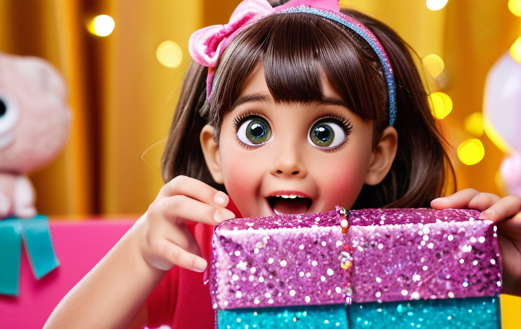 **
Prompt: "Close-up of a child's hands excitedly unwrapping a LOL Surprise! doll package. Focus on the colorful layers, small accessories peeking out, and the child's wide-eyed expression of anticipation. Glitter, vibrant colors, and a sense of magical discovery. Style: Toy photography, bright, playful, bokeh background."
**