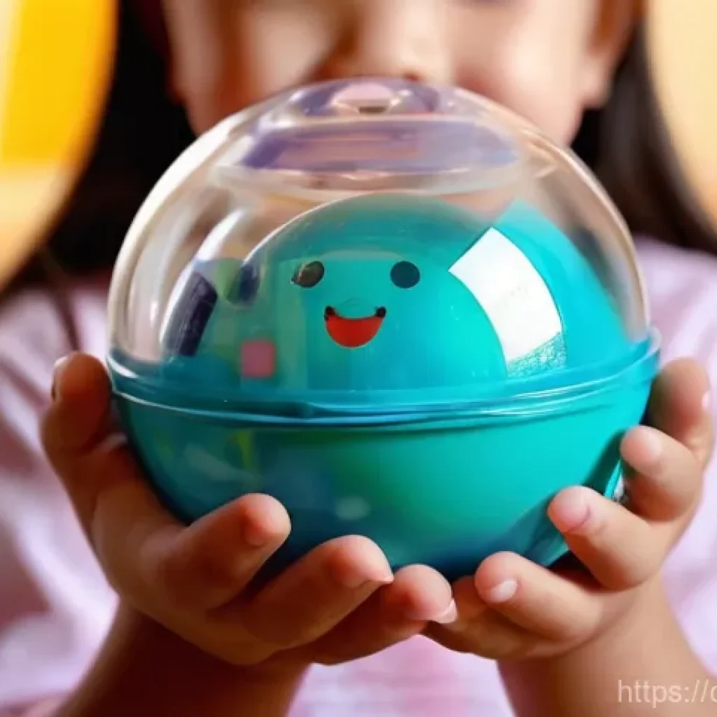 LOL 서프라이즈의 장난감 트렌드 분석 - **"The Magic of Unboxing"**: A brightly lit, close-up shot of a child's hands (approximately 8-10 ye...