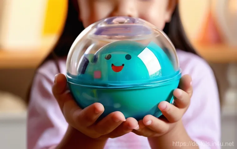 LOL 서프라이즈의 장난감 트렌드 분석 - **"The Magic of Unboxing"**: A brightly lit, close-up shot of a child's hands (approximately 8-10 ye...