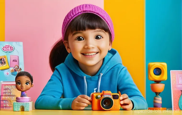 LOL 서프라이즈와 크리에이터 협업 사례 - **Prompt 1: The Enthusiastic Unboxer**
    A vibrant, medium shot of a cheerful young girl, approxim...