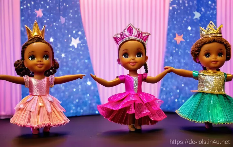 LOL 서프라이즈를 활용한 창의적인 활동법 - **Prompt:** A vibrant and whimsical LOL Surprise doll musical stage performance. The dolls, dressed ...