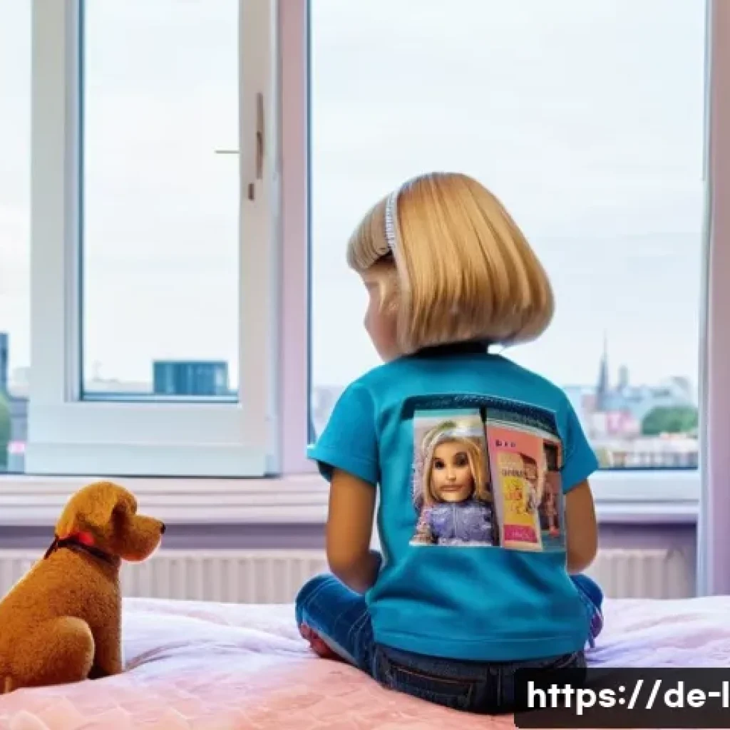 LOL 서프라이즈의 지역별 인기 제품 - **Prompt:** A brightly lit bedroom in Berlin, Germany, afternoon. A young girl (8 years old) with bl...