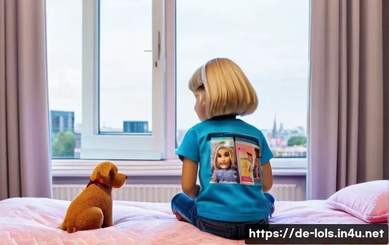 LOL 서프라이즈의 지역별 인기 제품 - **Prompt:** A brightly lit bedroom in Berlin, Germany, afternoon. A young girl (8 years old) with bl...