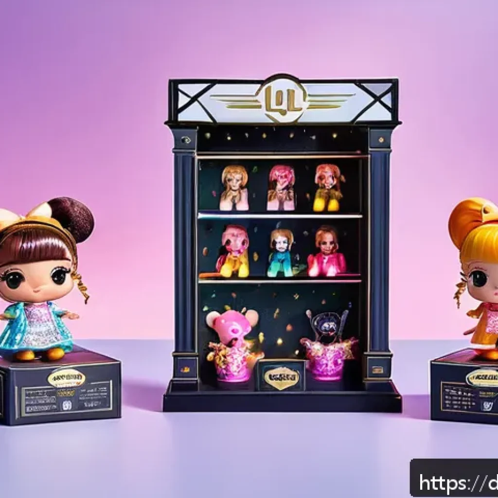 LOL 서프라이즈 한정판 출시 일정 - A high-detail scene showcasing the LOL Surprise Limited Edition 2024 dolls arranged inside a stylish...