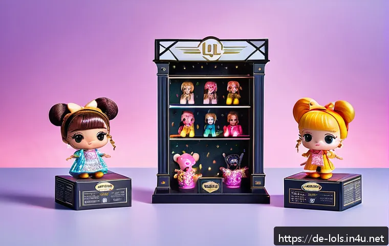 LOL 서프라이즈 한정판 출시 일정 - A high-detail scene showcasing the LOL Surprise Limited Edition 2024 dolls arranged inside a stylish...