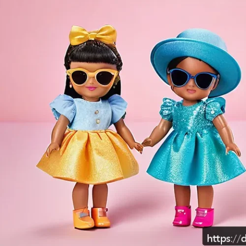 LOL 서프라이즈로 꾸며진 체험 공간 - A vibrant and colorful scene featuring a diverse collection of LOL Surprise dolls arranged on a play...