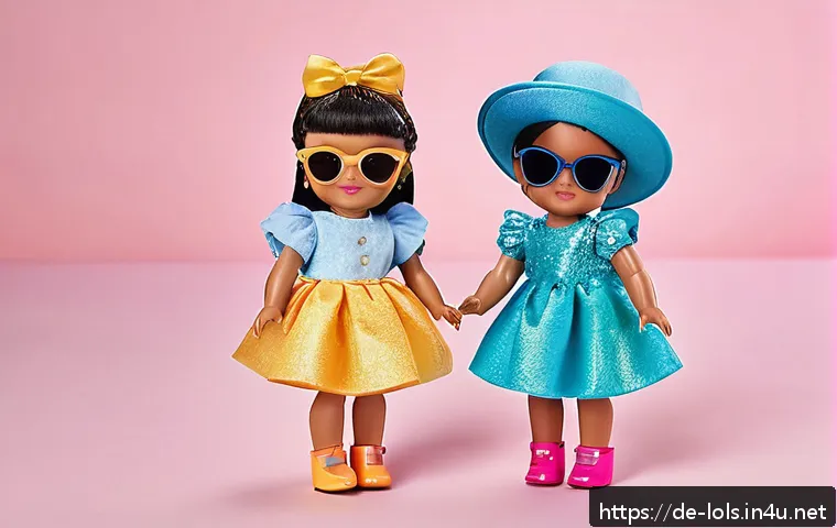 LOL 서프라이즈로 꾸며진 체험 공간 - A vibrant and colorful scene featuring a diverse collection of LOL Surprise dolls arranged on a play...